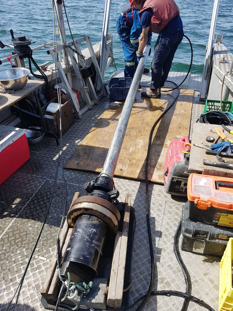 Underwater Vibracorer Rocky Mountain Soil Sampling